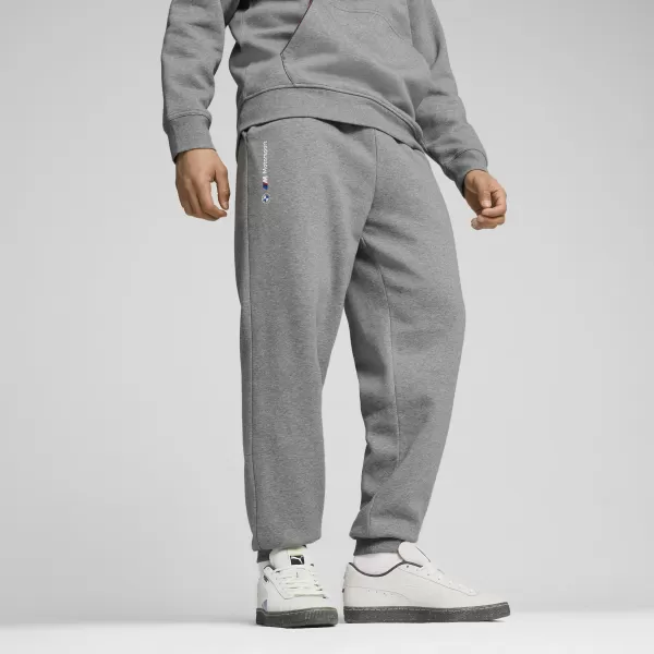  Pánské tepláky PUMA BMW MMS ESS+ PANTS FLEECE 62749903 MEDIUM GRAY HEATHER 