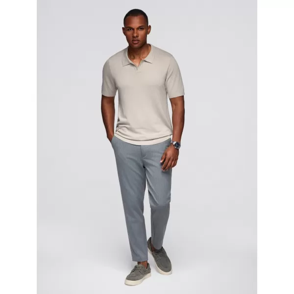  Pánské polo triko OMBRE OM-POSS-0159 LIGHT GREY 