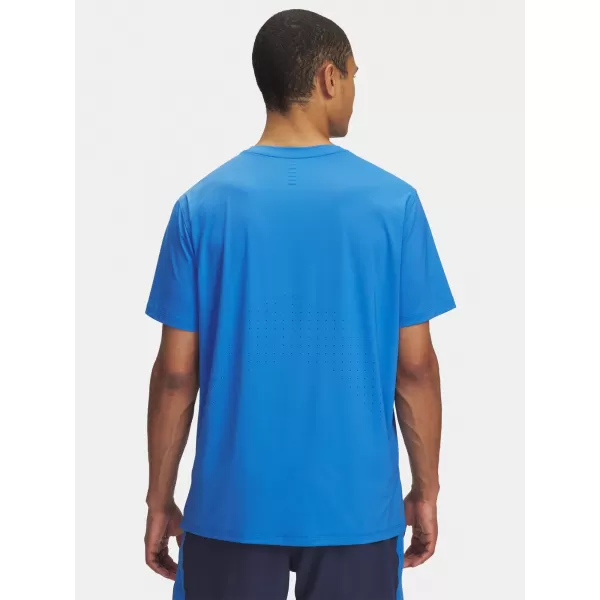  Pánské triko UNDER ARMOUR UA LAUNCH ELITE SHORTSLEEVE 1389802-402 MODRÁ 