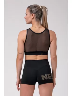 NEBBIA Gold Mesh mini top 830 BLACK