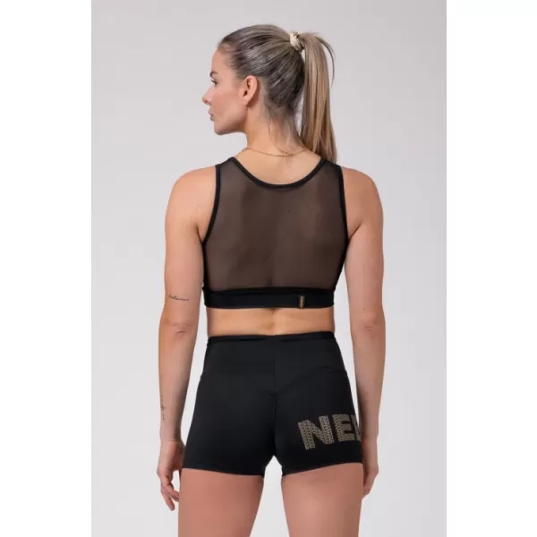  NEBBIA Gold Mesh mini top 830 BLACK 