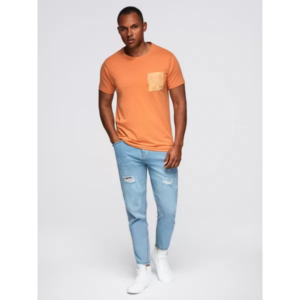  Pánské triko OMBRE OM-TSPT-0227 ORANGE 