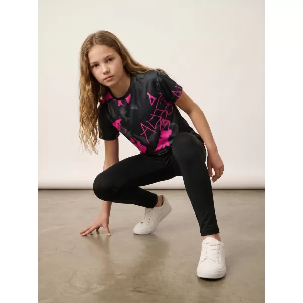  Dětské funkční triko premium ALTISPORT VOJ/ALK076TR01 ČERNÁ/FLUO RŮŽOVÁ 