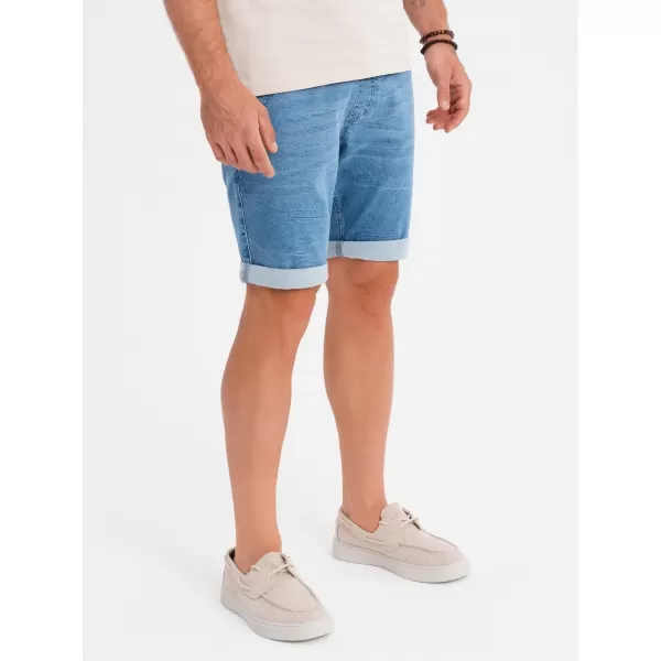  Pánské kraťasy OMBRE OM-SRDS-0161 LIGHT BLUE 