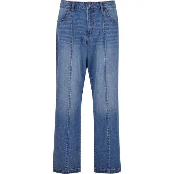  Pánské džíny URBAN CLASSICS TB7605 MID DEEP BLUE WASHED 