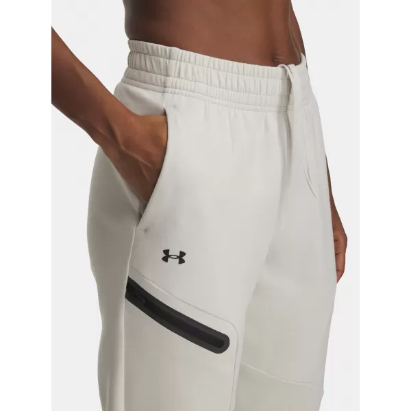  Dámské tepláky UNDER ARMOUR UNSTOPPABLE FLC JOGGER 1379846-110 BÍLÁ 