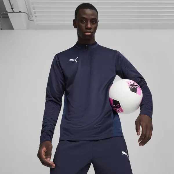  Pánské triko PUMA TEAMGOAL TRAINING 1/4 ZIP TO 65862906 PUMA NAVY/WHITE/PERSIAN BLUE 