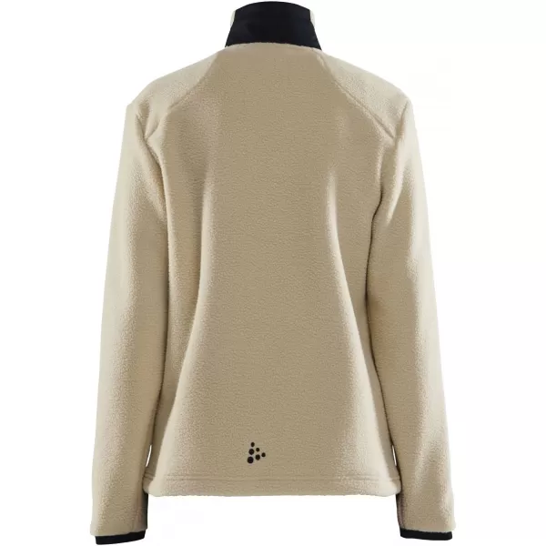  Dámská fleecová mikina Sherpa CRAFT Corp. ADV Pile Fleece Jacket W PŘÍRODNÍ/ČERNÁ 