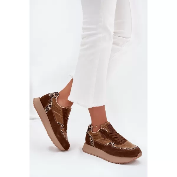  Dámské tenisky BIG STAR OO274A313 BROWN/BEIGE 