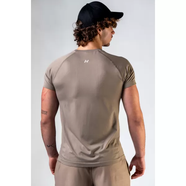  NEBBIA Seamless tričko s krátkým rukávem POWER 900 LIGHT BROWN ASH 