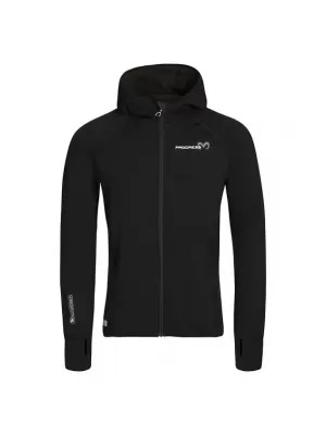Pánská mikina PROGRESS TOREZ HOODY MERINO ČERNÁ