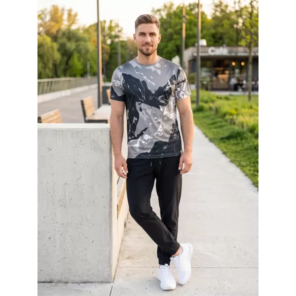  Pánské tričko premium ALTISPORT VOJ/ALM131TR01 ŠEDÁ/ČERNÁ 