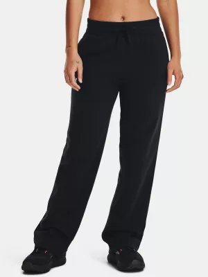 Dámské sportovní kalhoty UNDER ARMOUR RIVAL FLC STRAIGHT PANT 1381847-001 ČERNÁ