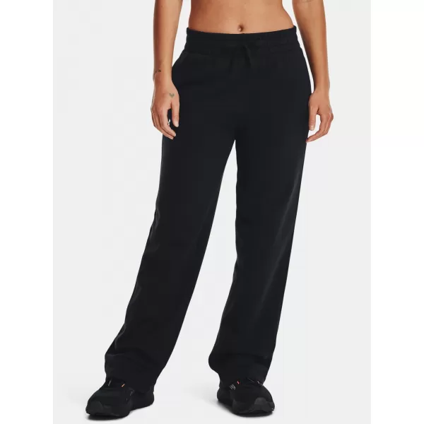  Dámské sportovní kalhoty UNDER ARMOUR RIVAL FLC STRAIGHT PANT 1381847-001 ČERNÁ 