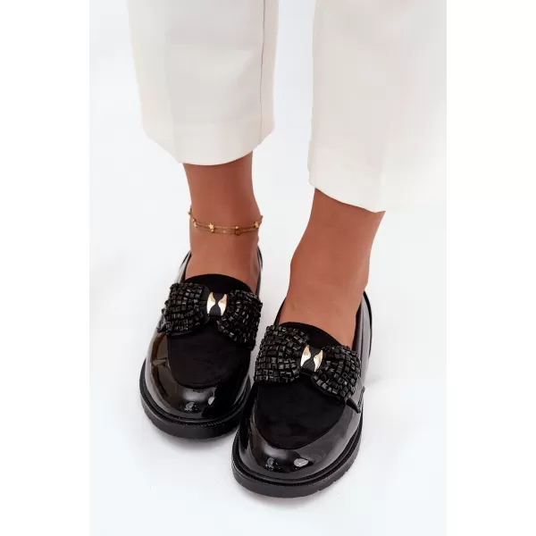  Dámské mokasíny D&A HY51-319 BLACK 