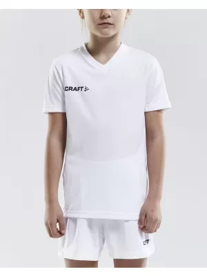 Dětské sportovní tričko s výstřihem do V CRAFT TW Squad Go Jersey Solid Jr BÍLÁ