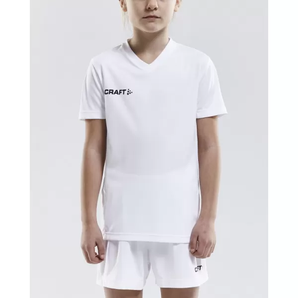 Dětské sportovní tričko s výstřihem do V CRAFT TW Squad Go Jersey Solid Jr BÍLÁ 