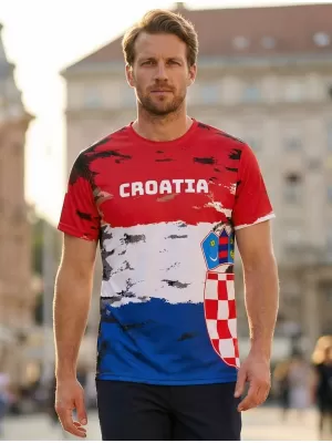 Pánské tričko premium ALTISPORT VOJ/ALM036HR/TR01 CHORVATSKO