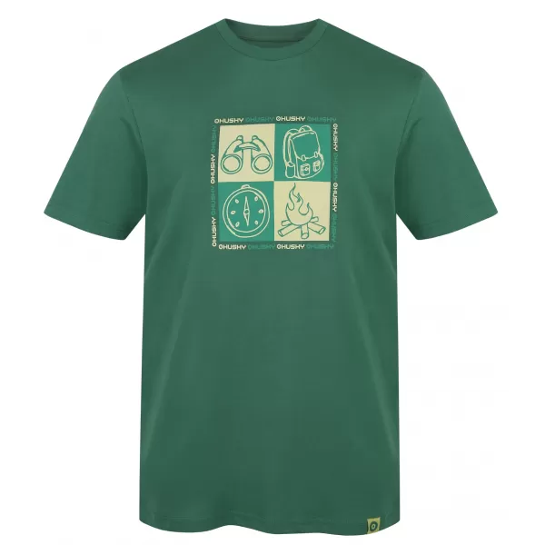  Pánské triko HUSKY TEE SQUARE M GREEN 