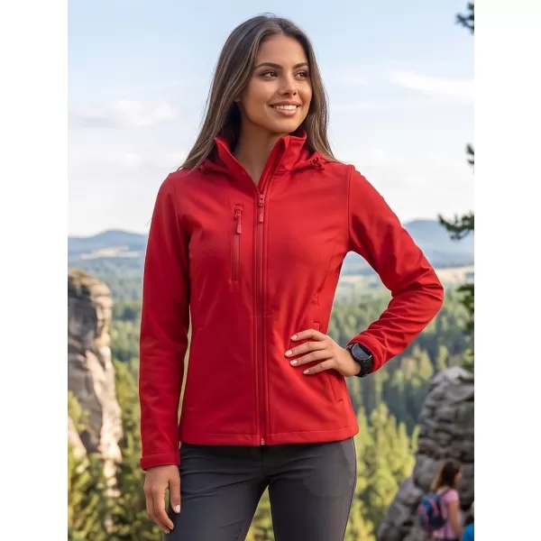  Dámská softshellová bunda ALTISPORT NoPrint NP/ALW945 ČERVENÁ 