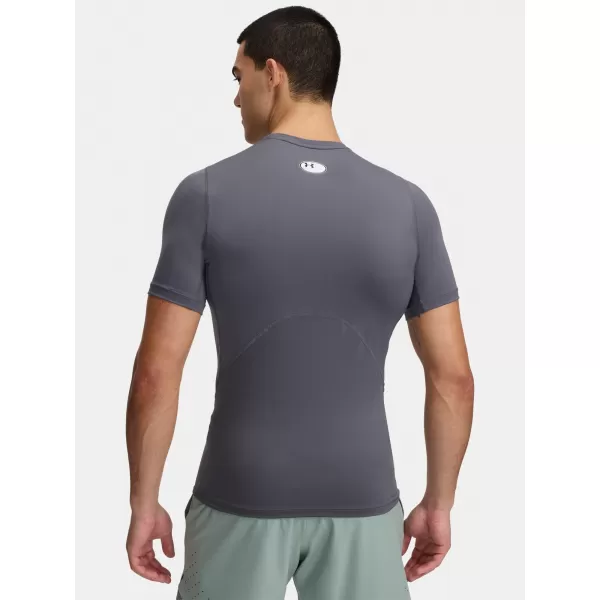 Pánské triko UNDER ARMOUR HG ARMOUR COMP SS 1361518-025 ŠEDÁ 
