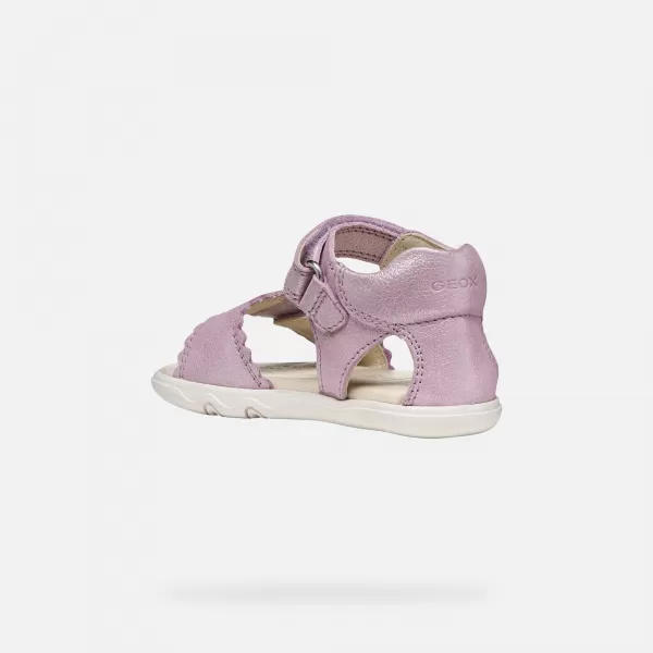  Dívčí sandály GEOX SANDAL STEPPIEUP B656QB000CRC8020 RŮŽOVÁ 