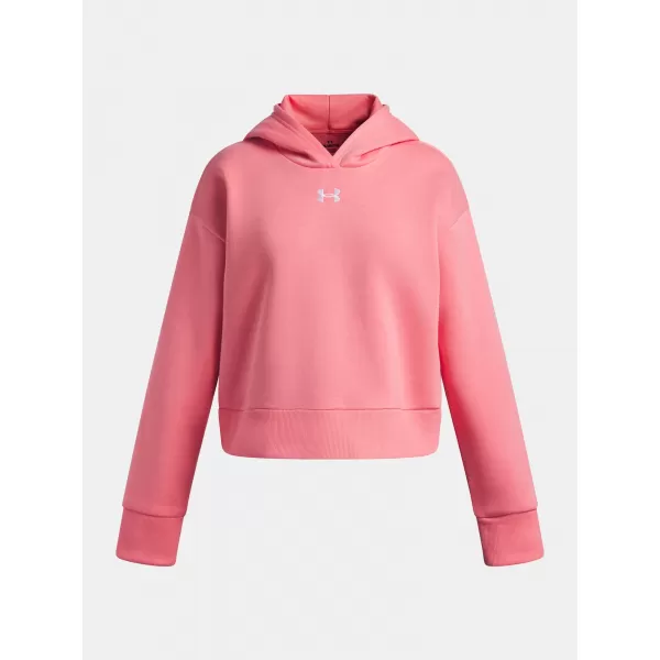  Dívčí mikina UNDER ARMOUR UA RIVAL FLEECE HOODIE 1379517-600 RŮŽOVÁ 