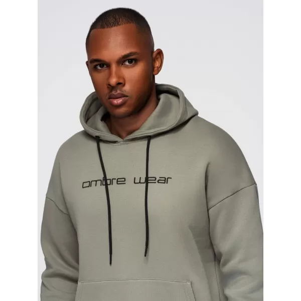  Pánská mikina OMBRE OM-SSNZ-0241 KHAKI 
