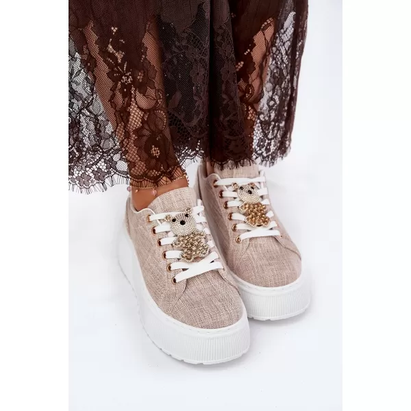  Dámské tenisky S.BARSKI BF51-014 BEIGE 