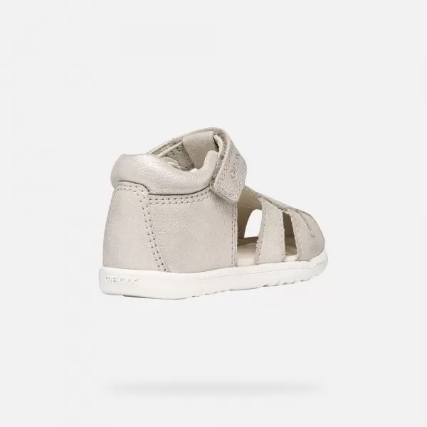  Dívky první kroky GEOX SANDAL MACCHIA B654WA0MAEWC0262 ŠEDÁ 