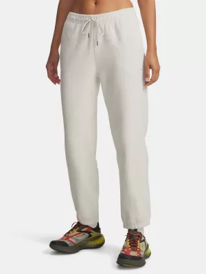 Dámské tepláky UNDER ARMOUR ICON TERRY VARSITY JOGGER 6004858-110 BÍLÁ