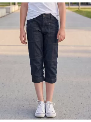 Dívčí 3/4 kalhoty SAM 73 GS 501 TMAVÁ DENIM