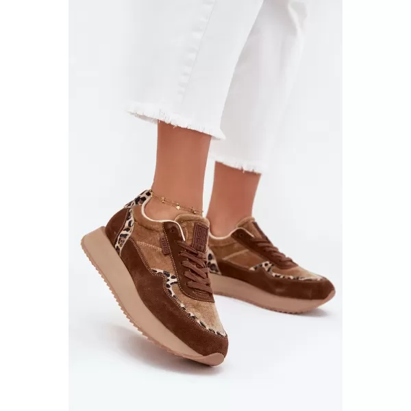  Dámské tenisky BIG STAR OO274A313 BROWN/BEIGE 