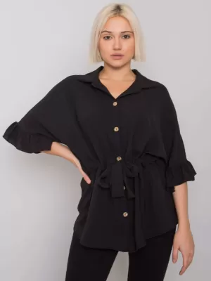 Dámská halenka RUE PARIS CHA-BZ-3576.25 NOIRE