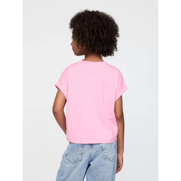 Dětské triko GAP LOGO TEE 780448-00 MAY PINK 