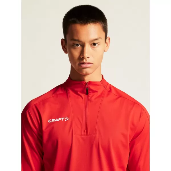  Pánská tréninková bunda s 1/4 zipem CRAFT TW Evolve 2.0 Half Zip M JASNĚ ČERVENÁ 