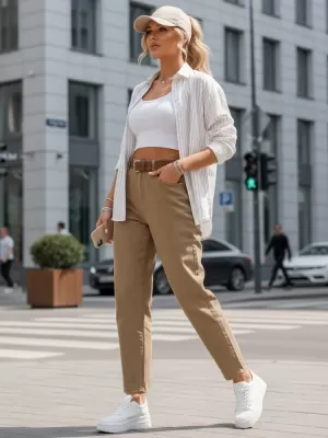 Dámské kalhoty DSTREET BÉŽOVÁ