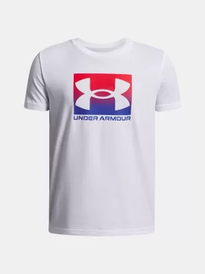 Chlapecké triko UNDER ARMOUR UA B BOXED SPORTS UPDATE SS 1388672-100 BÍLÁ
