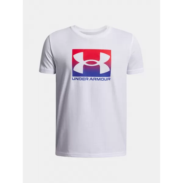  Chlapecké triko UNDER ARMOUR UA B BOXED SPORTS UPDATE SS 1388672-100 BÍLÁ 