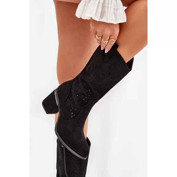  Dámské kozačky S.BARSKI HY51-238 BLACK 
