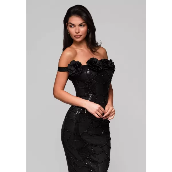  Dámské šaty LARICA LA-OM-DLR238 BLACK 