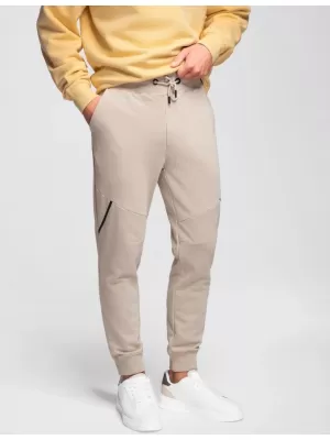 Pánské tepláky OMBRE OM-PASK-0280 BEIGE