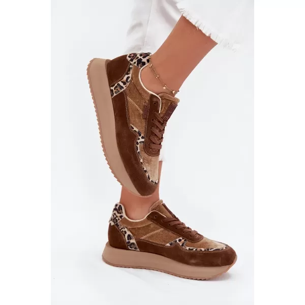  Dámské tenisky BIG STAR OO274A313 BROWN/BEIGE 