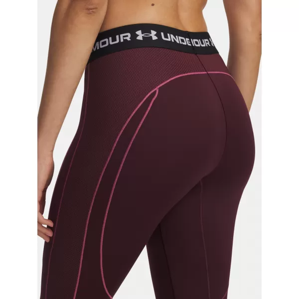  Dámské legíny UNDER ARMOUR UA COLDGEAR TEXTURED LEGGING 6003997-600 ČERVENÁ 