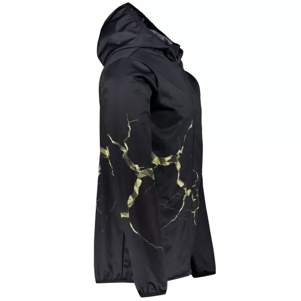  Pánská softshellová bunda premium ALTISPORT VOJ/ALM129JACK01 ČERNÁ/MILITARY 