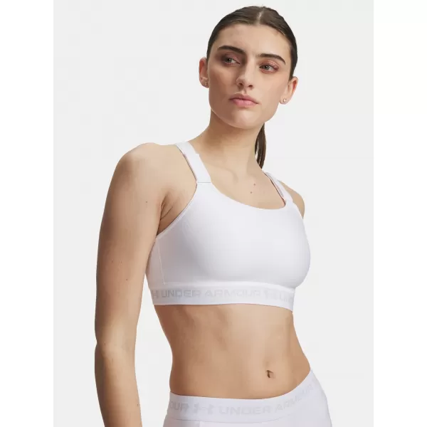  Dámská podprsenka UNDER ARMOUR HEATGEAR HIGH 6011152-100 BÍLÁ 