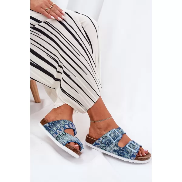  Dámské pantofle S.BARSKI RB51-006 BLUE 