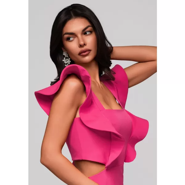 Dámské šaty LARICA LA-OM-DLR152 FUCHSIA 