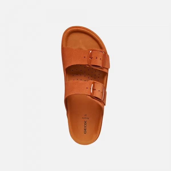  Dámské pantofle GEOX SANDYBETT G012796 ORANŽOVÁ 