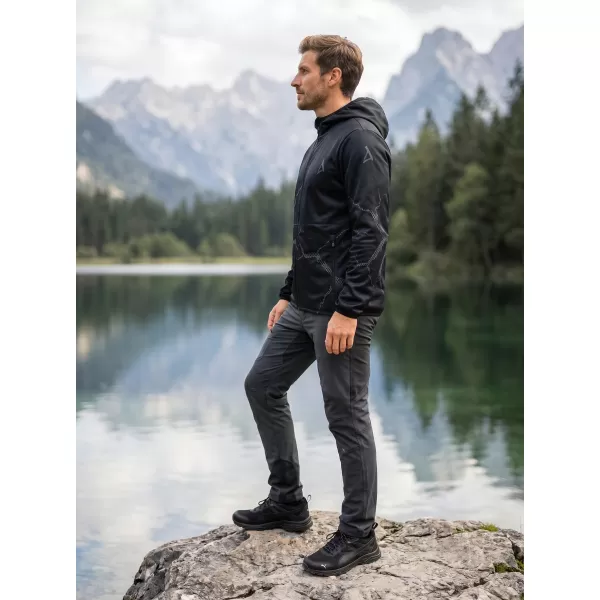  Pánská softshellová bunda premium ALTISPORT VOJ/ALM129JACK01 ČERNOŠEDÁ 